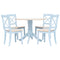 Maison Madeleine - 5 Piece Dining Set Solid Rubber Wood Grey and Brown