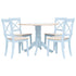 Maison Madeleine - 5 Piece Dining Set Solid Rubber Wood Grey and Brown