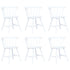 Maison Madeleine - Dining Chairs 6 pcs White Solid Rubber Wood