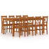 Maison Madeleine - 9 Piece Dining Set Pinewood Honey Brown