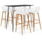 Swen Studio - 5 Piece Bar Set Black and White