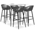 Swen Studio - 5 Piece Bar Set White and Grey