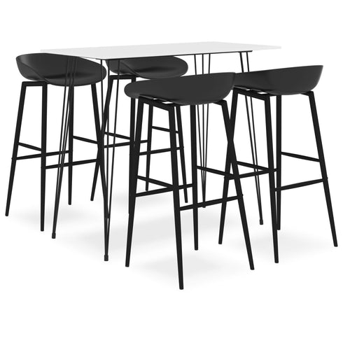 Swen Studio - 5 Piece Bar Set White and Black