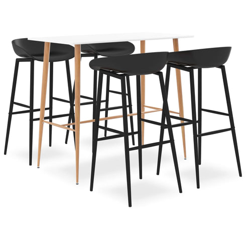 Swen Studio - 5 Piece Bar Set White and Black