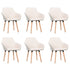 Swen Studio - Dining Chairs 6 pcs Cream Fabric (UK/IE/FI/NO only) (3x331493)