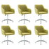 Swen Studio - Swivel Dining Chairs 6 pcs Green Fabric (UK/IE/FI/NO only) (6x331503)
