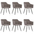 Swen Studio - Dining Chairs 6 pcs Taupe Fabric (UK/IE/FI/NO only) (3x331523)