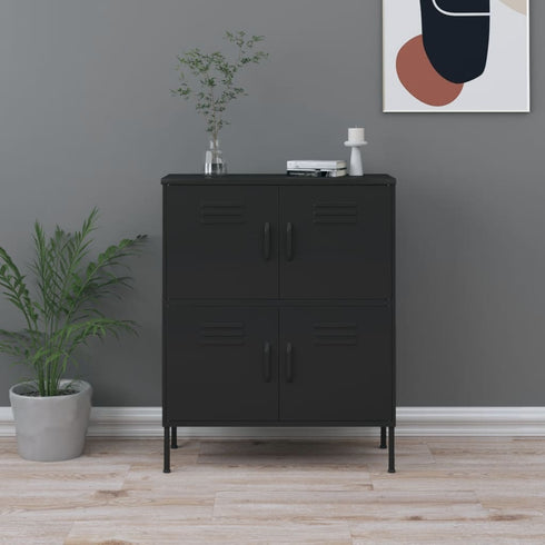 Lady Jillian - Storage Cabinet Black 80x35x101,5 cm Steel - Model 1