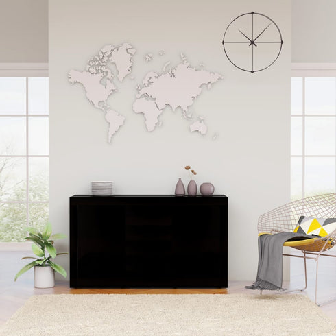 Rustika Rowe - Sideboard High Gloss Black 120x36x69 cm Chipboard
