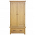 Maison Madeleine - Wardrobe with 1 Drawer 90x52x183 cm Solid Oak Wood
