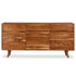 Swen Studio - Sideboard Solid Wood with Carved Doors 160x40x75 cm