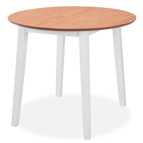 Maison Madeleine - Dining Set 5 Pieces MDF and Rubberwood White