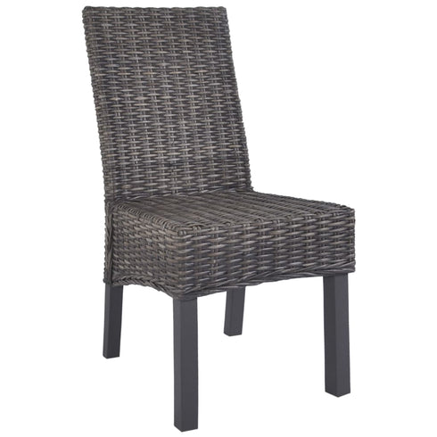 Swen Studio - Dining Chairs 6 pcs Brown Kubu Rattan and Mango Wood (3x246655)