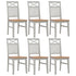 Maison Madeleine - 7 Piece Dining Set Solid Oak Wood