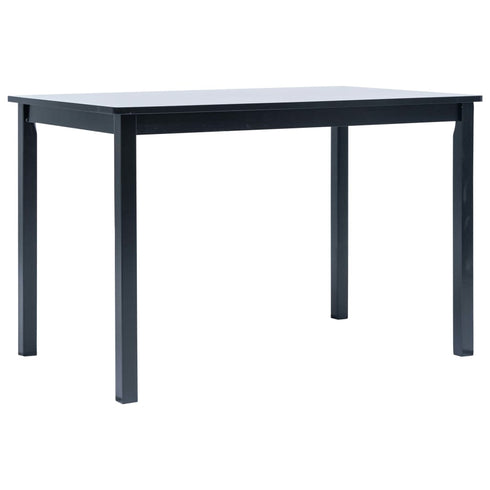 Maison Madeleine - 5 Piece Dining Set Solid Rubber Wood Black