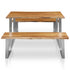 Rustika Rowe - 3 Piece Dining Set Solid Acacia Wood Brown