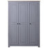 Maison Madeleine - 3Door Wardrobe Grey 118x50x171.5 cm Pine Panama Range