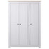 Maison Madeleine - 3Door Wardrobe White 118x50x171.5 cm Pine Panama Range