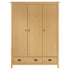 Maison Madeleine - 3Door Wardrobe "Hill Range" 127x50x170 cm Solid Pine Wood