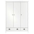 Maison Madeleine - 3Door Wardrobe Hill Range White 127x50x170 cm Solid Pine Wood