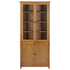 Maison Madeleine - Bookcase with 4 Doors 90x35x200 cm Solid Oak Wood and Glass