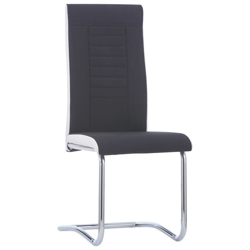 Swen Studio - Cantilever Dining Chairs 6 pcs Black Fabric