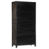 Rustika Rowe - Highboard Black 90x40x180 cm Solid Mango Wood