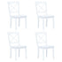 Maison Madeleine - 5 Piece Dining Set Solid Rubber Wood White