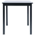 Maison Madeleine - 5 Piece Dining Set Solid Rubber Wood Black