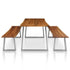 Rustika Rowe - 3 Piece Dining Set Solid Acacia Wood Brown