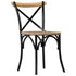 Swen Studio - Cross Chairs 6 pcs Black Solid Mango Wood