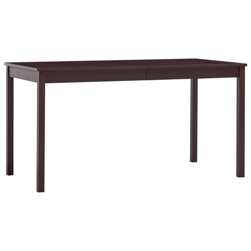 Maison Madeleine - 9 Piece Dining Set Pinewood Dark Brown