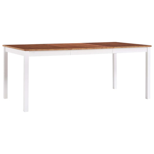 Maison Madeleine - 9 Piece Dining Set Pinewood White and Brown