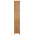 Maison Madeleine - Bookcase with 4 Doors 90x35x200 cm Solid Oak Wood and Glass