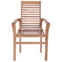 Swen Studio - 3072945 Stacking Dining Chairs 8 pcs Solid Teak Wood (2x44665)
