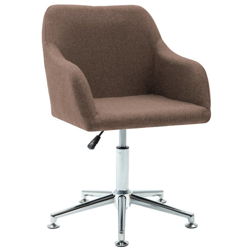 Swen Studio - Swivel Dining Chairs 6 pcs Brown Fabric (UK/IE/FI/NO only) (6x331501)