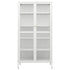 Lady Jillian - Display Cabinet White 90x40x180 cm Steel and Tempered Glass