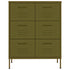 Lady Jillian - Drawer Cabinet Olive Green 80x35x101,5 cm Steel