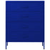 Lady Jillian - Chest of Drawers Navy Blue 80x35x101,5 cm Steel