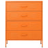 Lady Jillian - Chest of Drawers Orange 80x35x101,5 cm Steel