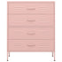 Lady Jillian - Chest of Drawers Pink 80x35x101,5 cm Steel