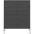 Lady Jillian - Chest of Drawers Anthracite 80x35x101,5 cm Steel