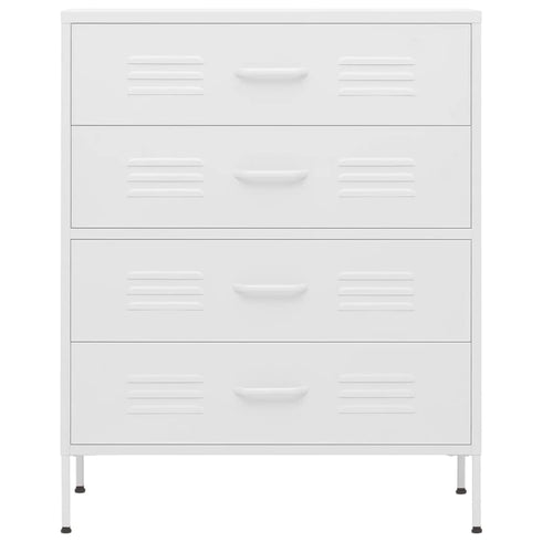 Lady Jillian - Chest of Drawers White 80x35x101,5 cm Steel