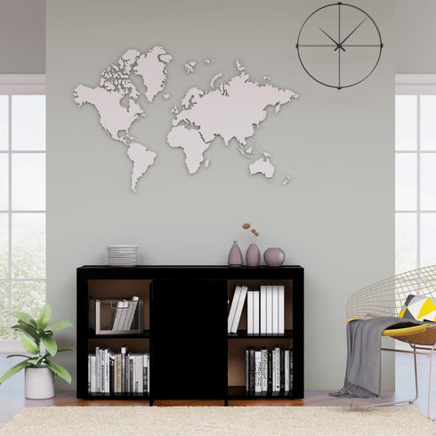 Rustika Rowe - Sideboard High Gloss Black 120x36x69 cm Chipboard
