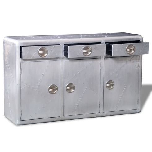 Rustika Rowe - Aviator Sideboard 3 Drawers Vintage Aircraft Airman Aluminium