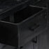 Rustika Rowe - Sideboard Black 147x40x80 cm Solid Mango Wood
