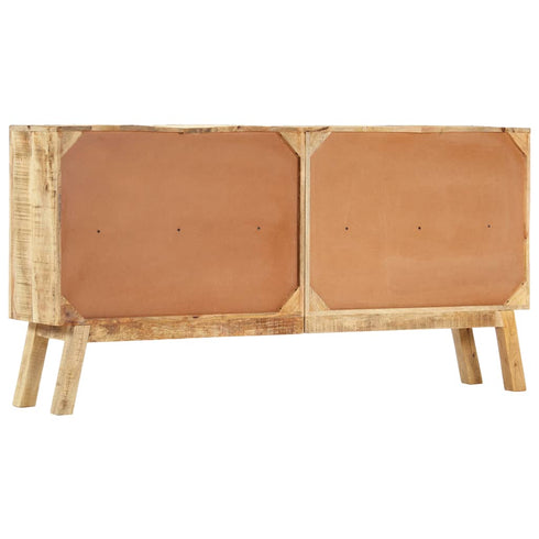Rustika Rowe - Sideboard Brown and Black 160x30x80 cm Solid Rough Mango Wood