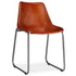 Swen Studio - Dining Chairs 4 pcs Brown Real Leather