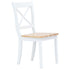 Maison Madeleine - 5 Piece Dining Set Solid Rubber Wood White and Brown