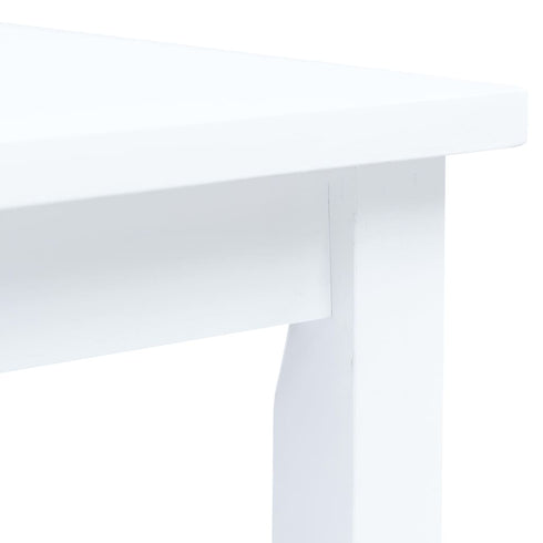 Maison Madeleine - 5 Piece Dining Set Solid Rubber Wood White